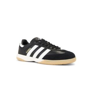Adidas Samba Leather & Suede Sneakers in Black/White